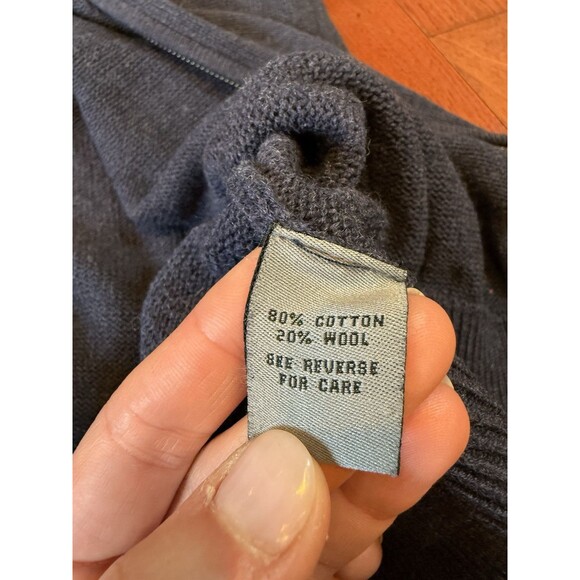 Johnston & Murphy Full Zip Sweater Knit Jacket Blue Sweatshirt Mens Size XL - Picture 8 of 15